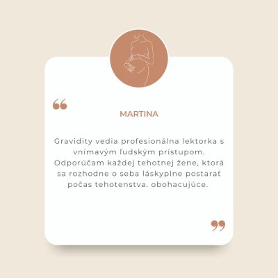 Referencie na program Gravidity od Martiny